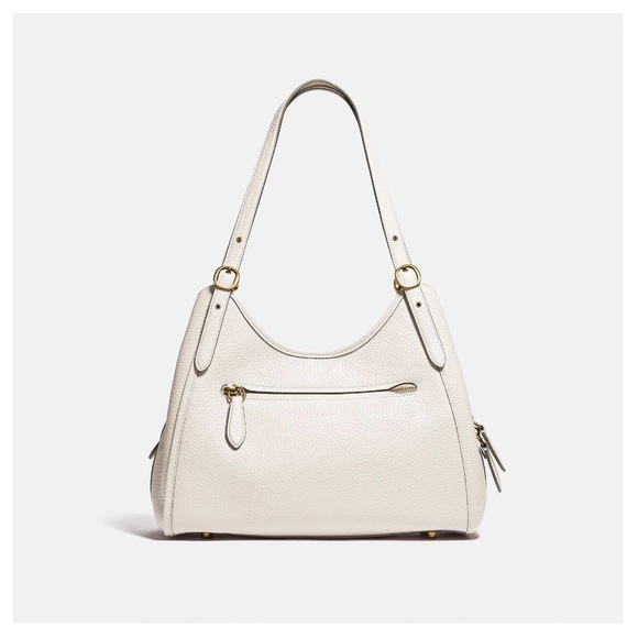 COACH Soft Pebble Leather Lori Shoulder Bag - Chalk - Picture 2 of 6